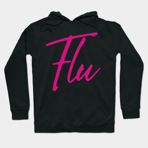 IU Flu pink typography Hoodie by Oricca